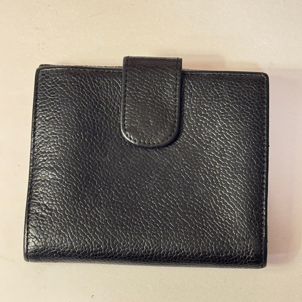 CHANEL Caviar Skin Black Leather Wallet - Picture 6 of 14